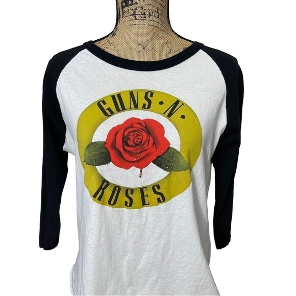 GUNS N’ Roses Baseball Quarter Sleeve Band Tee Size Medium - Picture 5 of 9